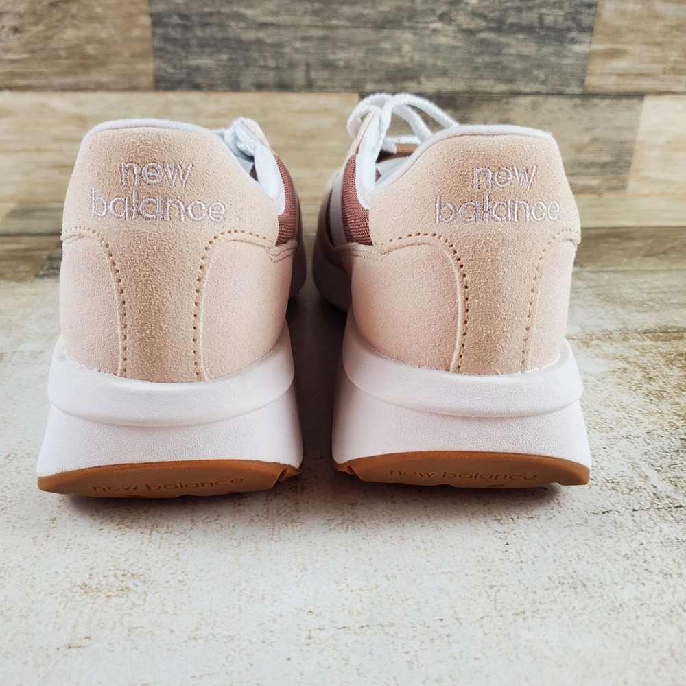 New Balance 370 Womens Shoes Sz 9 D Running Beige Brown Suede Mesh Sneakers - Picture 3 of 10
